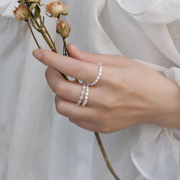 Pearl and Silver Rings