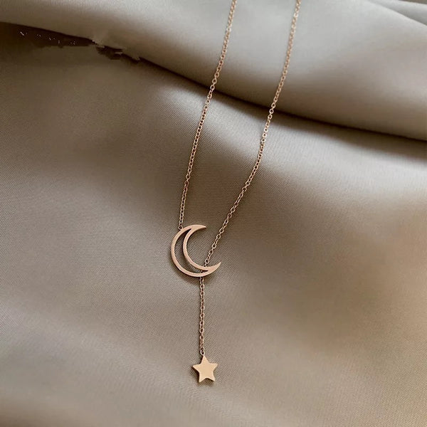 Star Moon Pendant Necklace