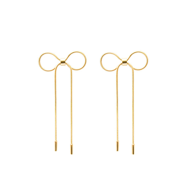 Gold Bowknot Earrings