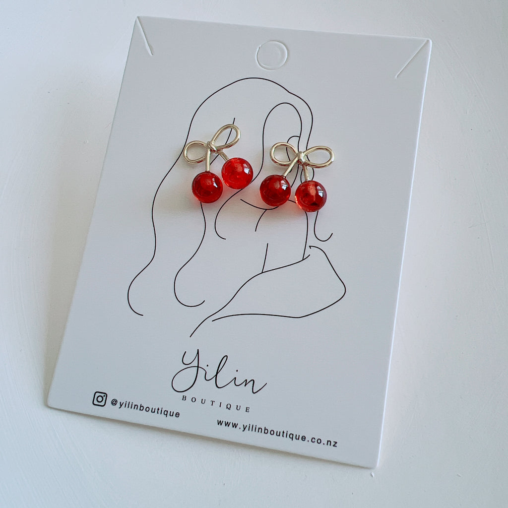 Buy Forever 21 Beaded Cherry Drop Earrings Online